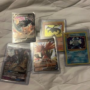 Pokémon card lot- Zapdos,poliwrath,charizards,metagross & necrozma GX